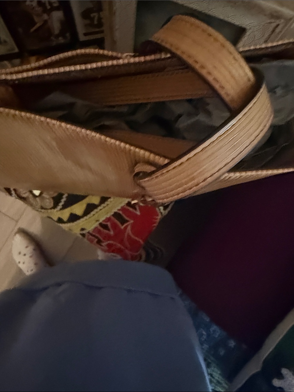 Brahmin Tan Vertical-Textured Leather Tote - Picture 8 of 15